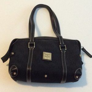 *SOLD* Dooney & Bourke Handbag Black Canvas Double Handle Zip Top